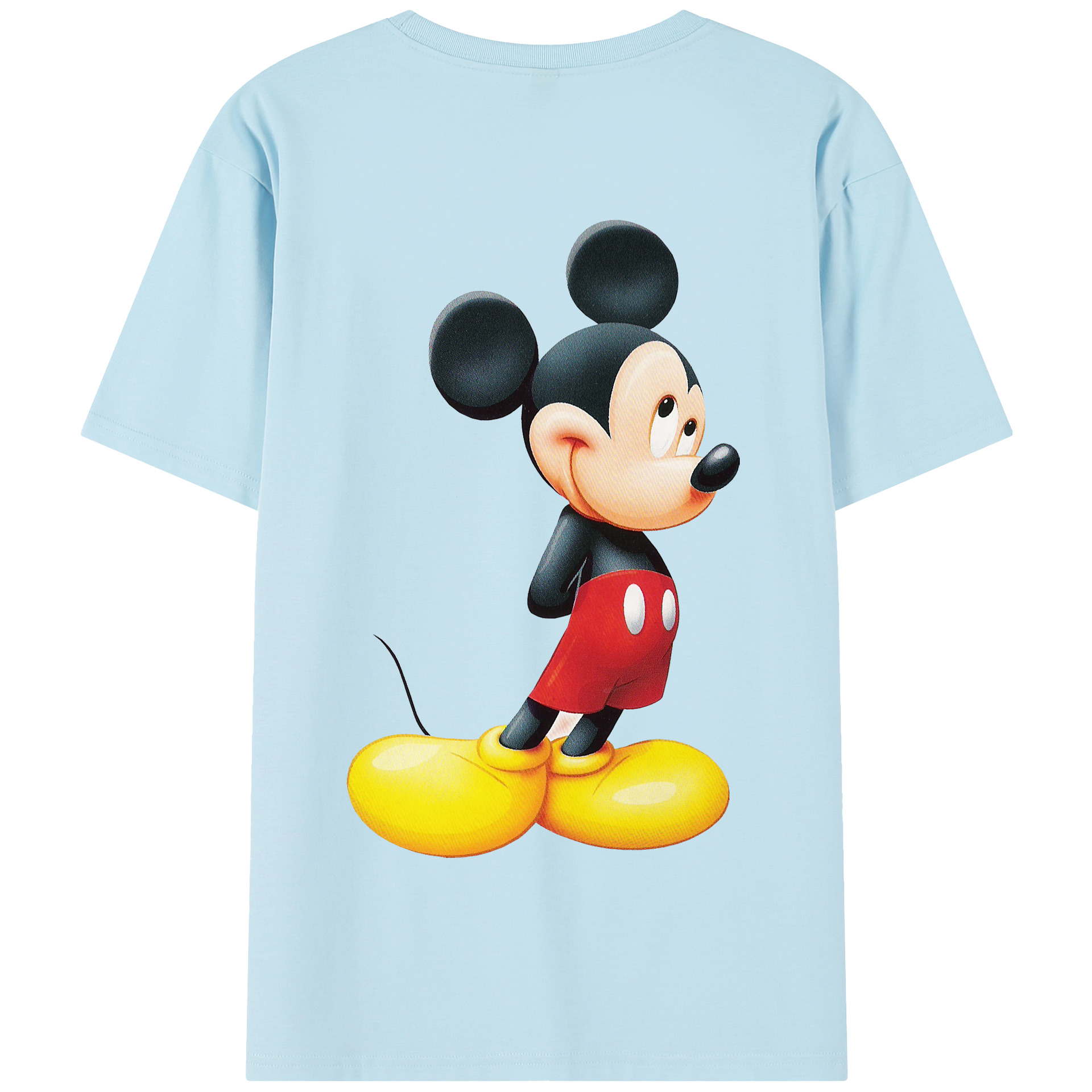 （画像用） ミッキーマウス Mickey Mouse 綿100％半袖Tシャツ（背面プリント）